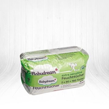 Babydream Çok Hassas Cilt Aloe Veralı 2x80'li Bebek Islak Havlu