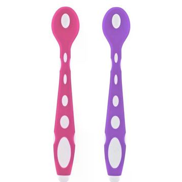 Babyjem 563 Pembe Mor Silikon Mama Kaşığı