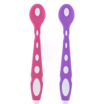 Babyjem 563 Pembe Mor Silikon Mama Kaşığı