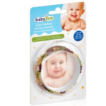 Babyjem 587 Kehribar Multicolor Bebek Kolyesi