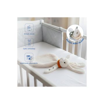 Babyjem 813 Gri Emzik Askılı Uyku Arkadaşı Tavşan