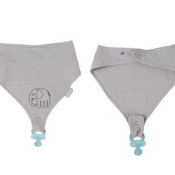 Babyjem 837 Gri Emzik Askılı Müslin Önlük