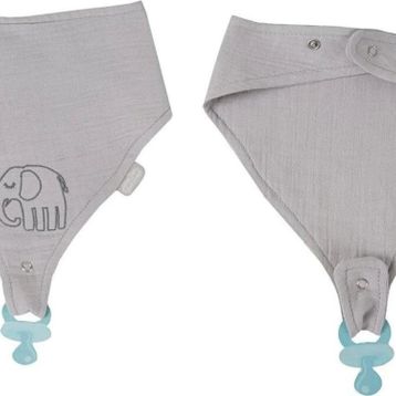 Babyjem 837 Gri Emzik Askılı Müslin Önlük
