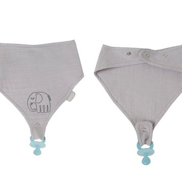 Babyjem 837 Gri Emzik Askılı Müslin Önlük
