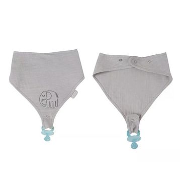 Babyjem 837 Gri Emzik Askılı Müslin Önlük