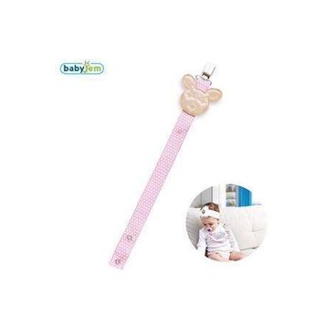 Babyjem 8681049244277 Pembe Emzik Tutacağı Desenli Ayıcık