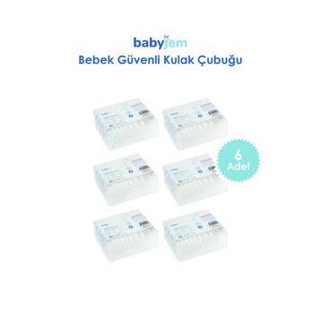 Babyjem 906 60 Adet 6'lı Bebek Kulak & Burun Çubuğu