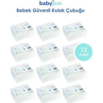 Babyjem 907 60 Adet 12'li Bebek Kulak & Burun Çubuğu