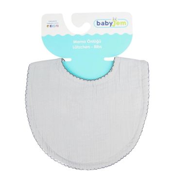 Babyjem ART-811 Gri Müslin Bürümcük Önlük