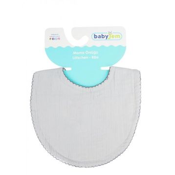 Babyjem ART-811 Gri Müslin Bürümcük Önlük