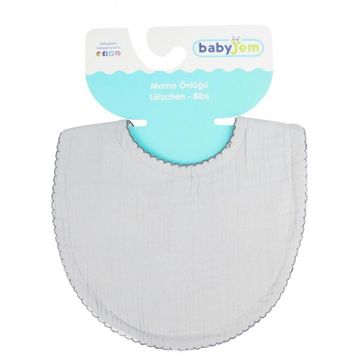 Babyjem ART-811 Gri Müslin Bürümcük Önlük