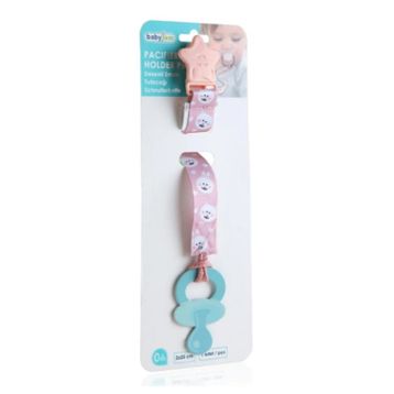 Babyjem Desenli Pembe Ayıcık 42701 Emzik Tutacağı