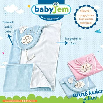 Babyjem Mavi Sevimli Altaçma Örtüsü