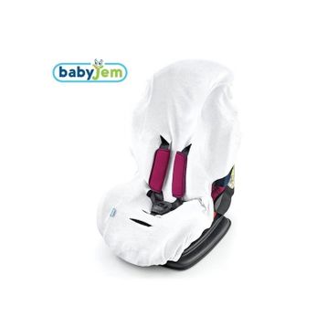 Babyjem Örme Havlu Beyaz Oto Koltuğu Kılıfı