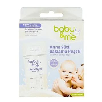 Baby&Me 25 Adet Süt Saklama Poşeti