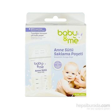 Baby&Me 25 Adet Süt Saklama Poşeti