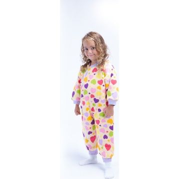 Babymod 4 Yaş Sarı Kalp Desenli Kız Çocuk Uyku Tulumu