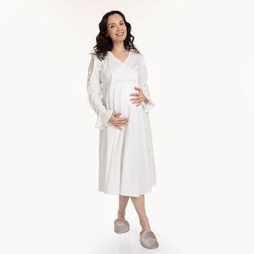 Baby&Mom Ekru Hamile Gecelik