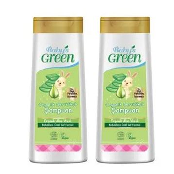 Baby's Green Organik Aloe Veralı 2x400 ml Bebek Saç ve Vücut Şampuanı