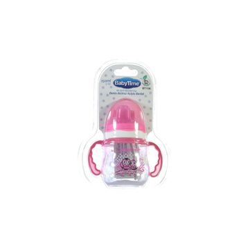 Babytime 150 ml Damla Pembe Kulplu Akıtmaz Bardak