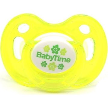 Babytime BT149-1 Kiraz Uçlu 0-6 Ay Sarı Silikon Emzik