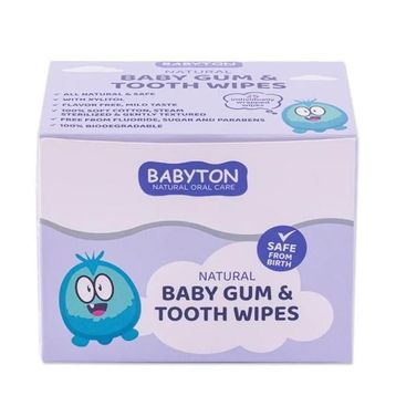 Babyton Natural Baby Gum Tooth Wipes Bebekler İçin 25 Adet Diş ve Damak Temizleme Mendili