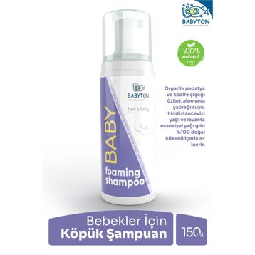 Babyton Yenidoğan Konak Önleyici Doğal ve Organik Köpük 150 ml Şampuan