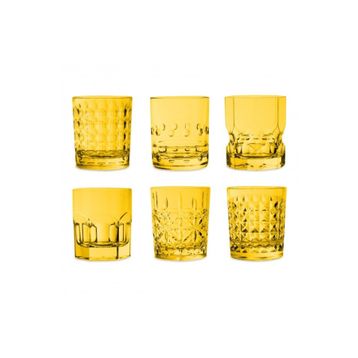 Baci Milano Crystal Touch 6'lı 300 ml Sarı Bardak Seti
