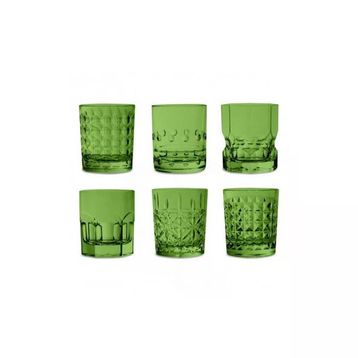 Baci Milano Crystal Touch 6'lı 300 ml Yeşil Bardak Seti