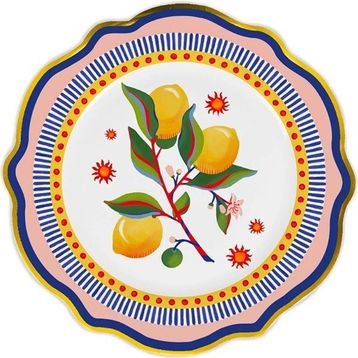 Baci Milano Dolce Vita 6'lı Limon 27 cm Servis Tabağı