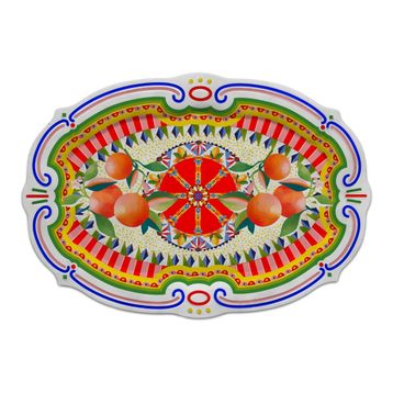 Baci Milano Dolce Vita Oval 50 cm Melamin Servis Tabağı