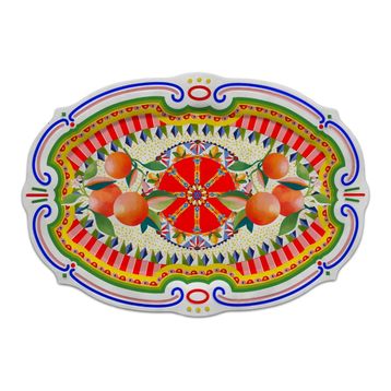 Baci Milano Dolce Vita Oval 50 cm Melamin Servis Tabağı