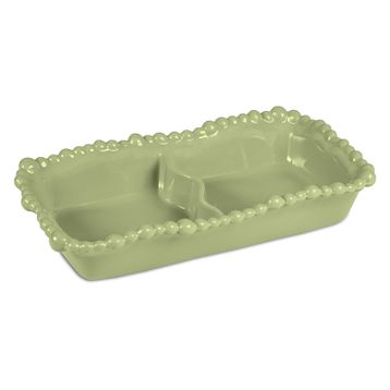 Baci Milano Joke Table Kitchen Melamin 2 Bölmeli Yeşil Tabak