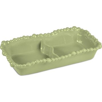 Baci Milano Joke Table Kitchen Melamin 2 Bölmeli Yeşil Tabak