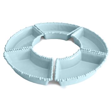 Baci Milano Joke Table-Kitchen Melamin 5'li Aqua Meze Tabağı