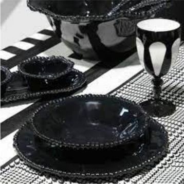 Baci Milano Joke Table Kitchen Melamin Siyah Çukur Tabak