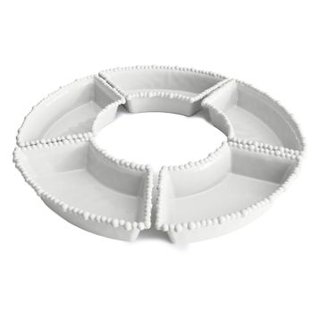 Baci Milano Joke Table&Kitchen Melamin 5'li Beyaz Meze Tabağı