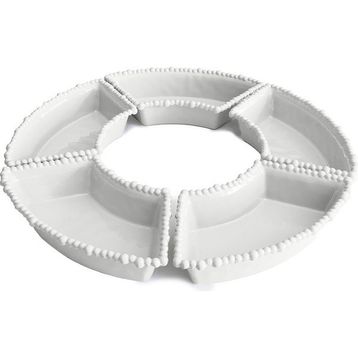 Baci Milano Joke Table&Kitchen Melamin 5'li Beyaz Meze Tabağı