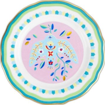 Baci Milano Mamma Mia 16 cm Kuş Desenli Tatlı Tabağı