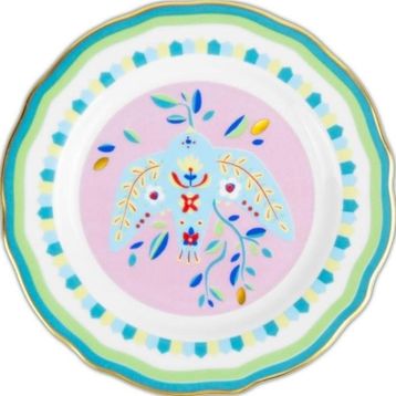 Baci Milano Mamma Mia 16 cm Kuş Desenli Tatlı Tabağı