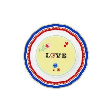 Baci Milano Mamma Mia 22 cm Love Yazılı Tabak