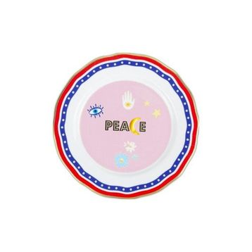 Baci Milano Mamma Mia 22 CM Peace Yazılı Tabak