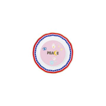 Baci Milano Mamma Mia 22 CM Peace Yazılı Tabak