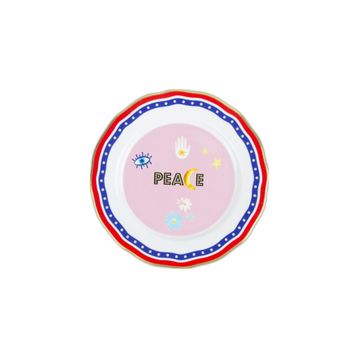 Baci Milano Mamma Mia 22 CM Peace Yazılı Tabak
