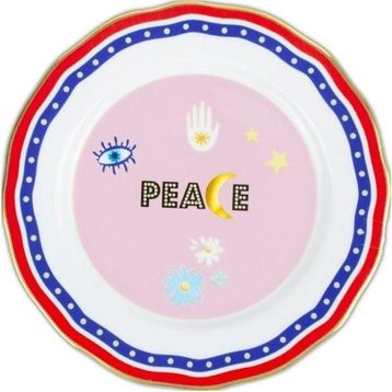 Baci Milano Mamma Mia 22 CM Peace Yazılı Tabak