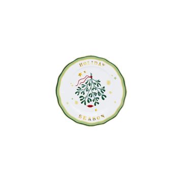 Baci Milano Mamma Mia 22 CM Zeytin Dalı Desenli Tatlı Tabağı