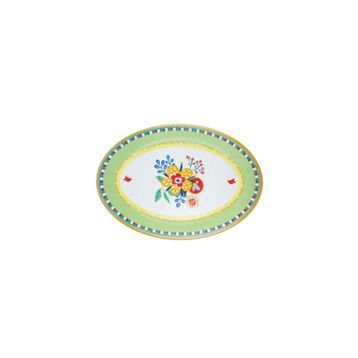 Baci Milano Mamma Mia 50x35 cm Çiçek Desenli Oval Servis Tabağı