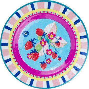 Baci Milano Mamma Mia 6'lı 21,5 cm Çilek Desenli Tabak Seti