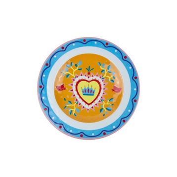 Baci Milano Mamma Mia 6'lı 21,5 CM Kalp Desenli Tabak Seti