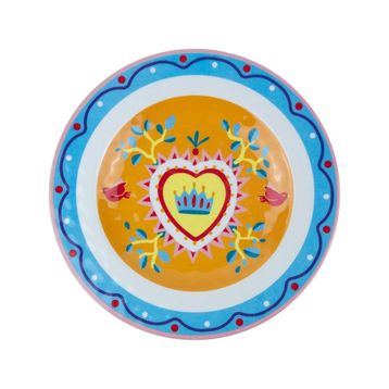 Baci Milano Mamma Mia 6'lı 21,5 CM Kalp Desenli Tabak Seti